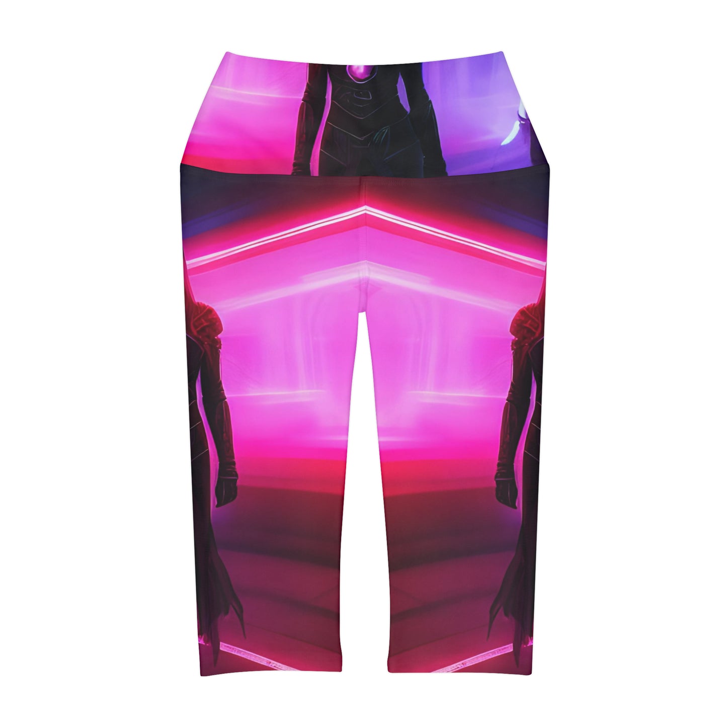 'Laser Tag' Yoga Capri Leggings (AOP)