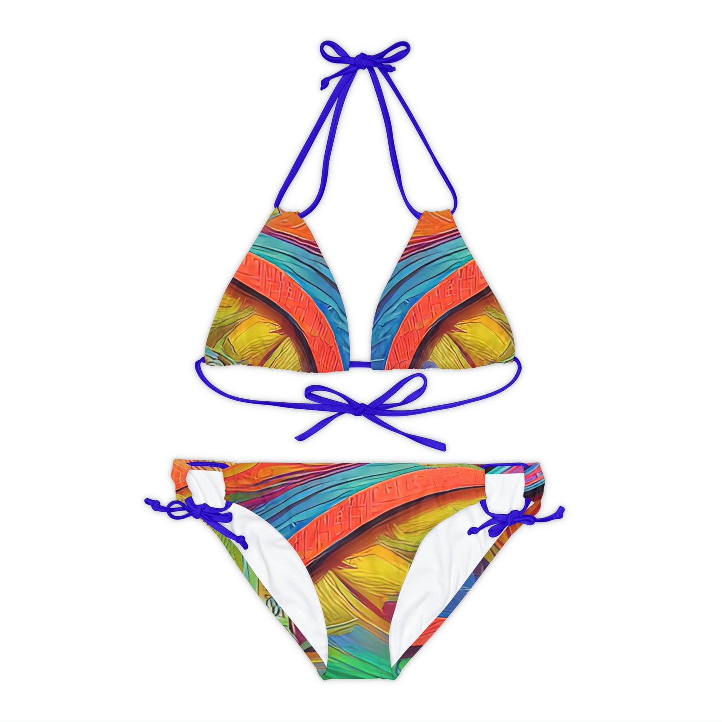'New You' Strappy Bikini Set (AOP)