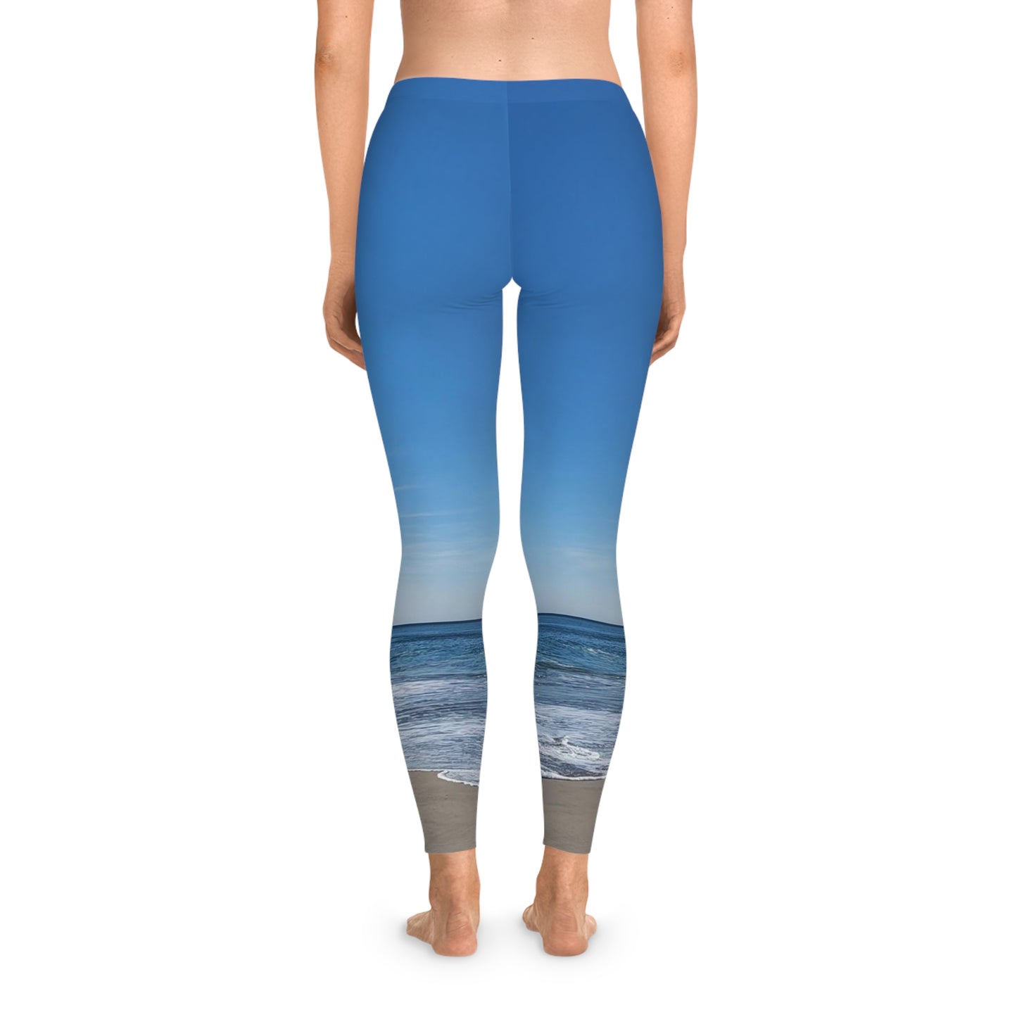 'Beach Day' Stretchy Leggings (AOP)
