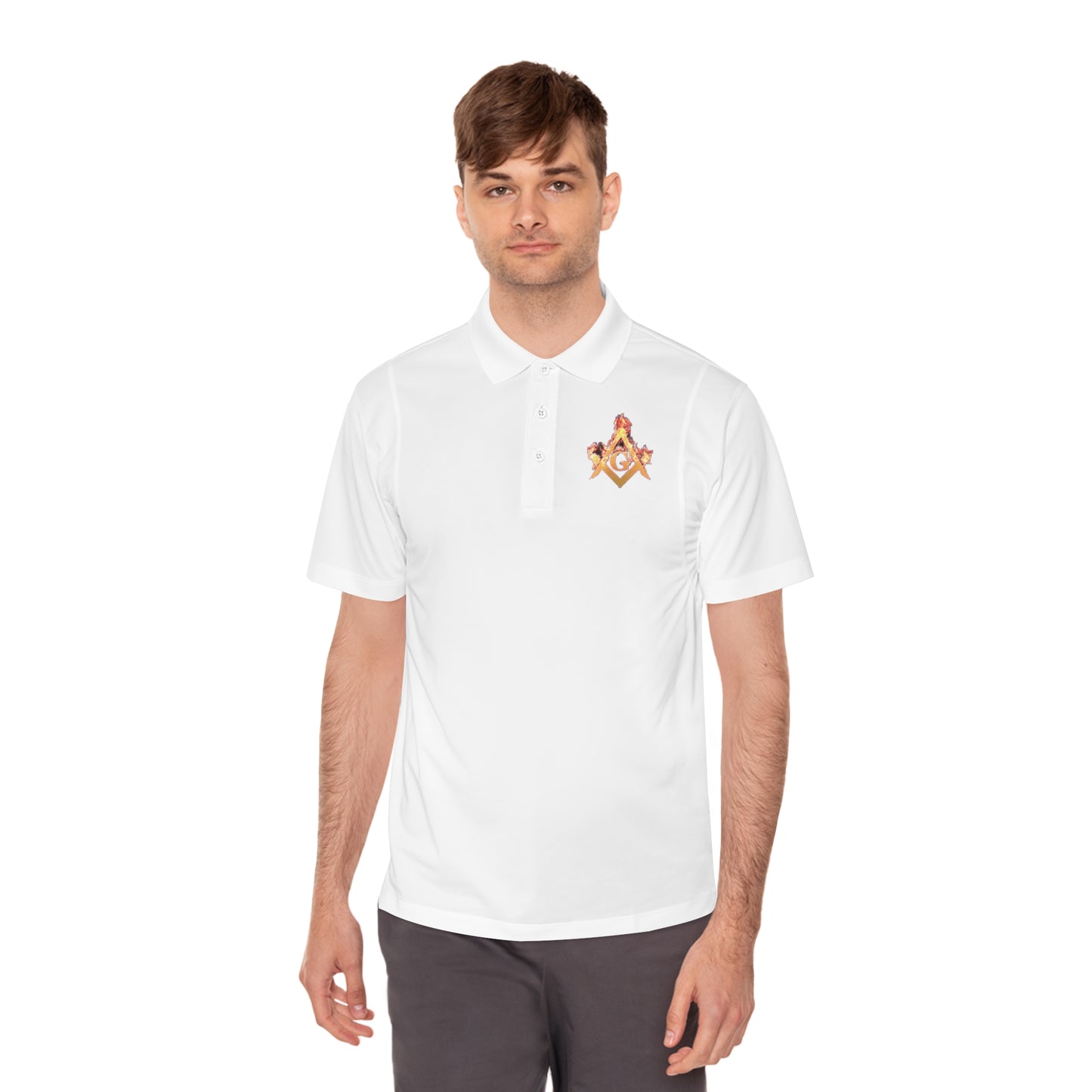 'Freemason Fire' Men's Sport Polo Shirt