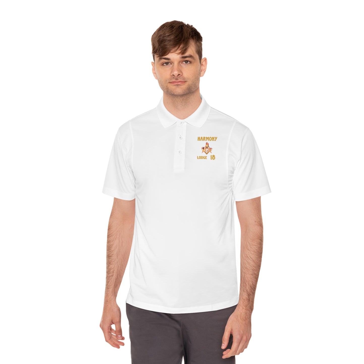 'Harmony 18 fire shirt' Men's Sport Polo Shirt