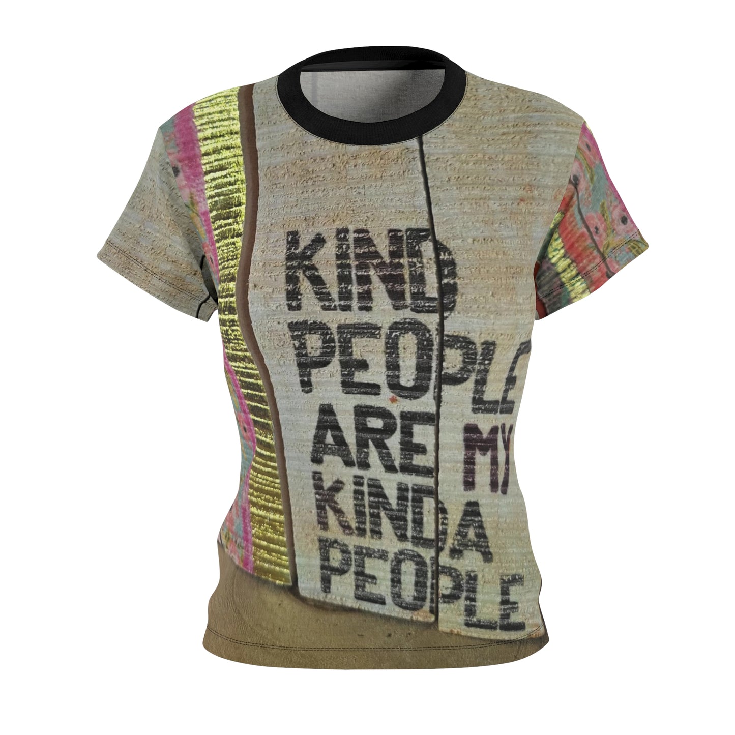‘Kind People’ Women's Cut & Sew Tee (AOP)