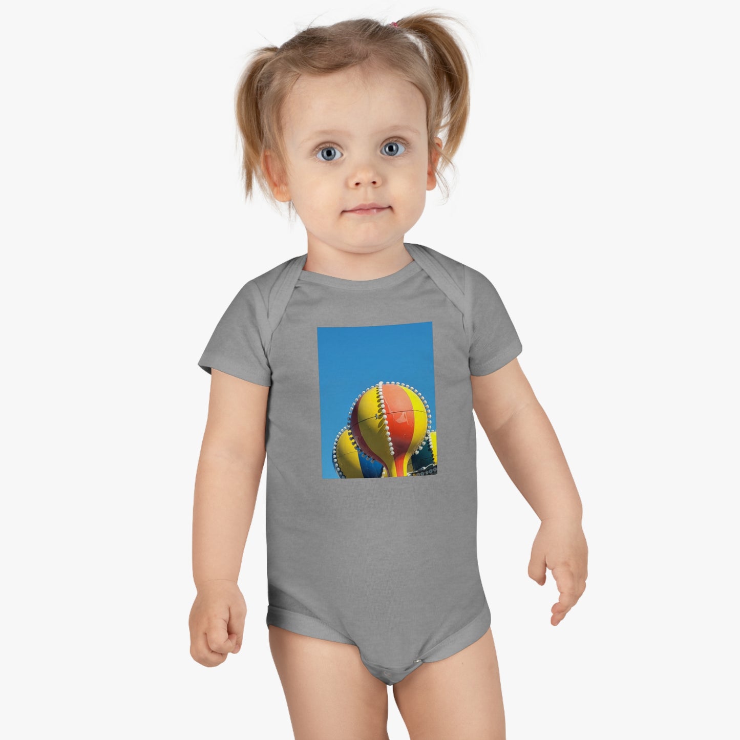 'Boardwalk Carousel Balloons' Baby Short Sleeve Onesie®