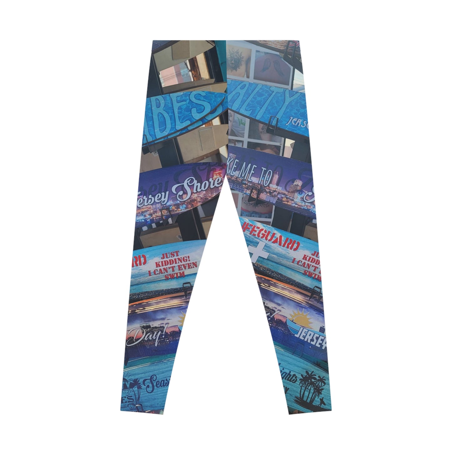 'NJ Shore' Stretchy Leggings (AOP)