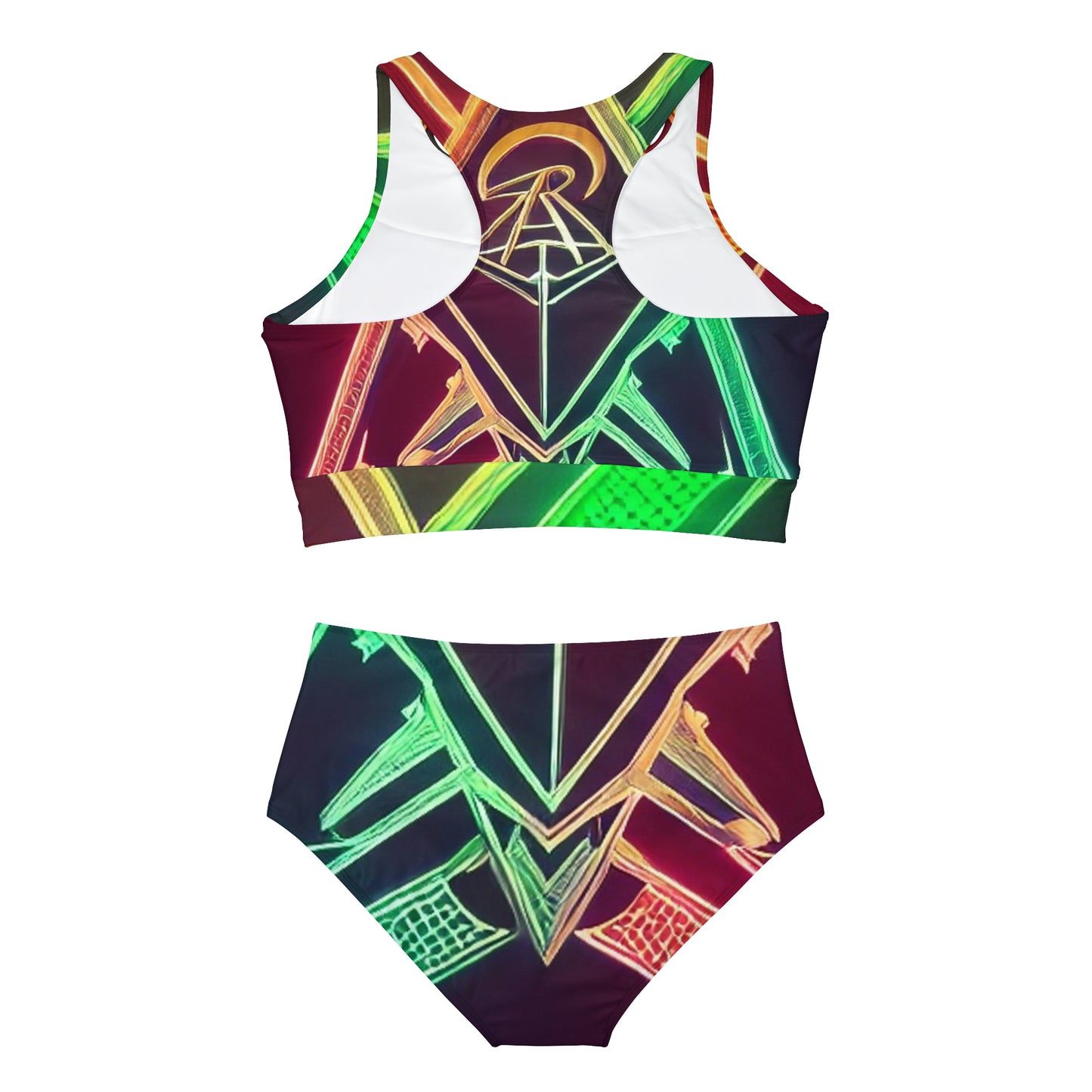'Moon Temptress' Sporty Bikini Set (AOP)