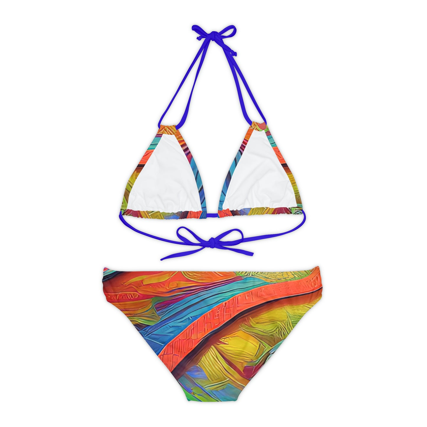 'New You' Strappy Bikini Set (AOP)