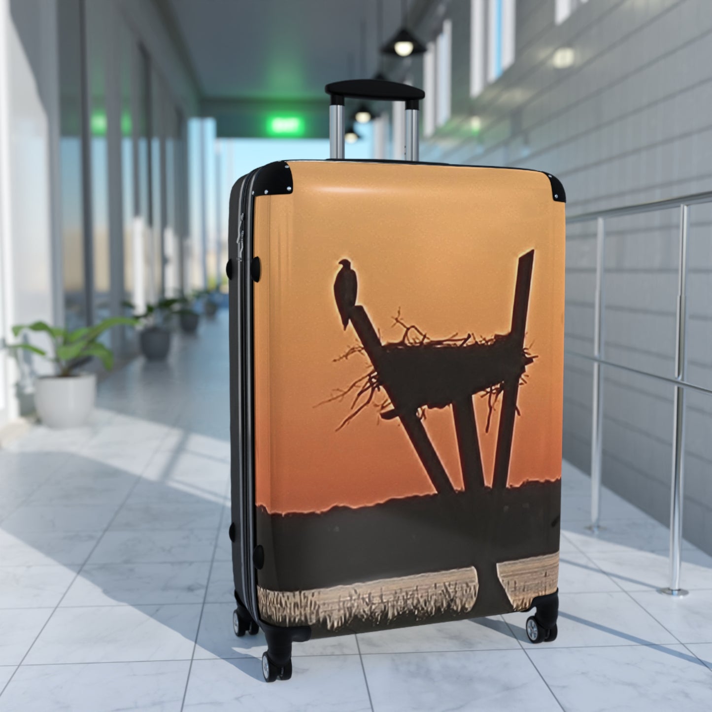 Bird At Sunset - Cattus Island NJ - Suitcase