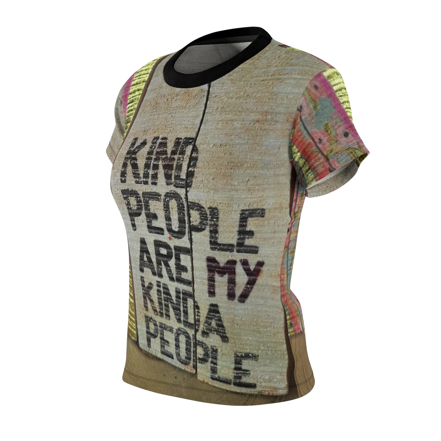 ‘Kind People’ Women's Cut & Sew Tee (AOP)
