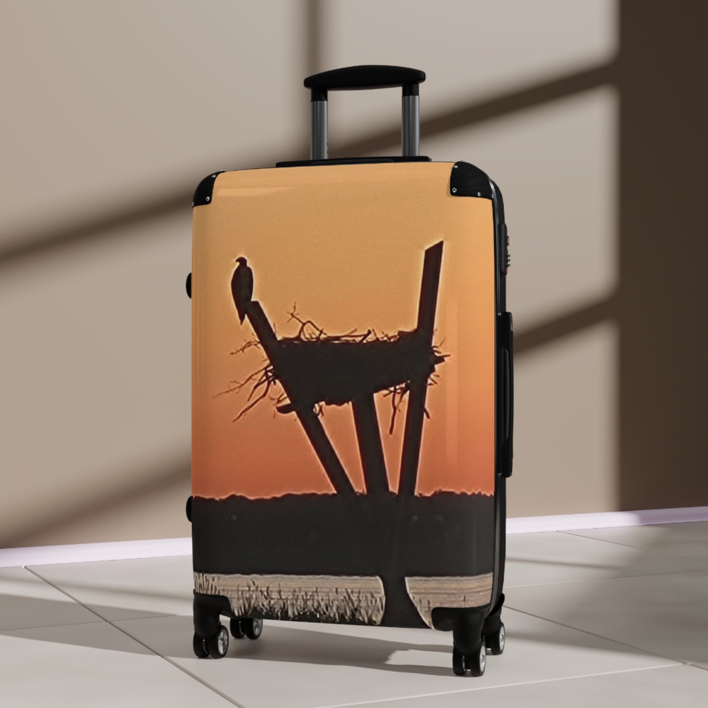 Bird At Sunset - Cattus Island NJ - Suitcase