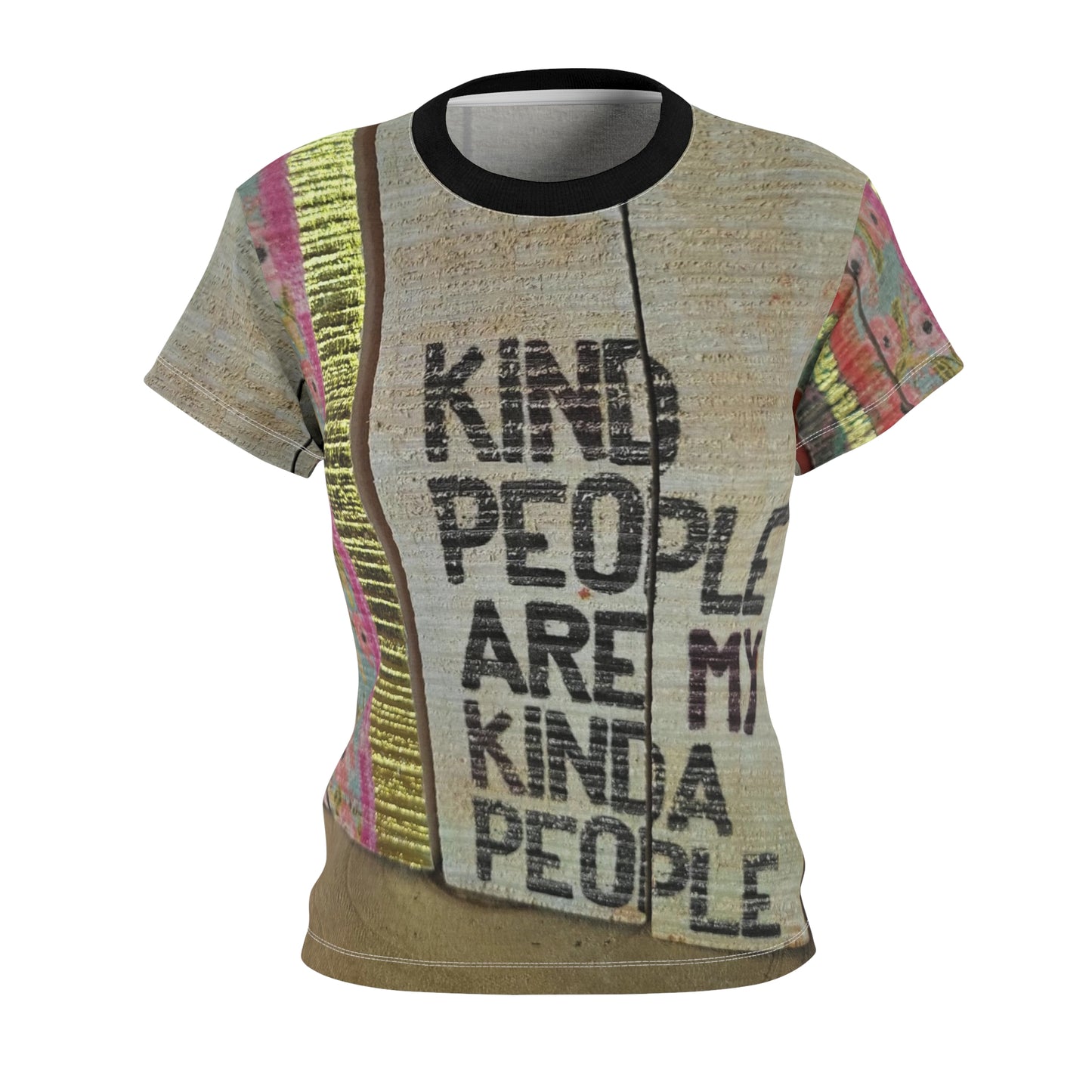 ‘Kind People’ Women's Cut & Sew Tee (AOP)