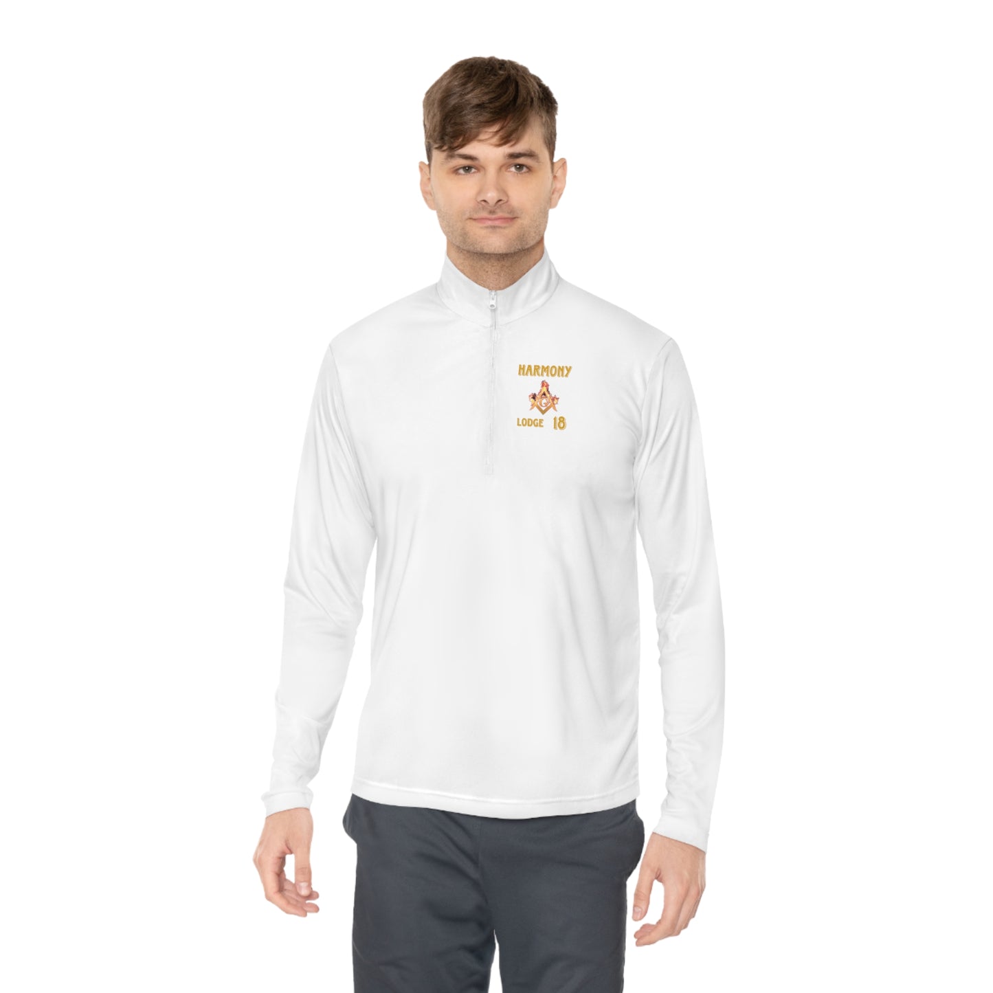 'Harmony Lodge 18 fire shirt' Unisex Quarter-Zip Pullover
