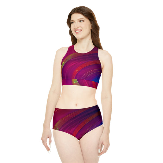 'Warm Breeze' Sporty Bikini Set (AOP)