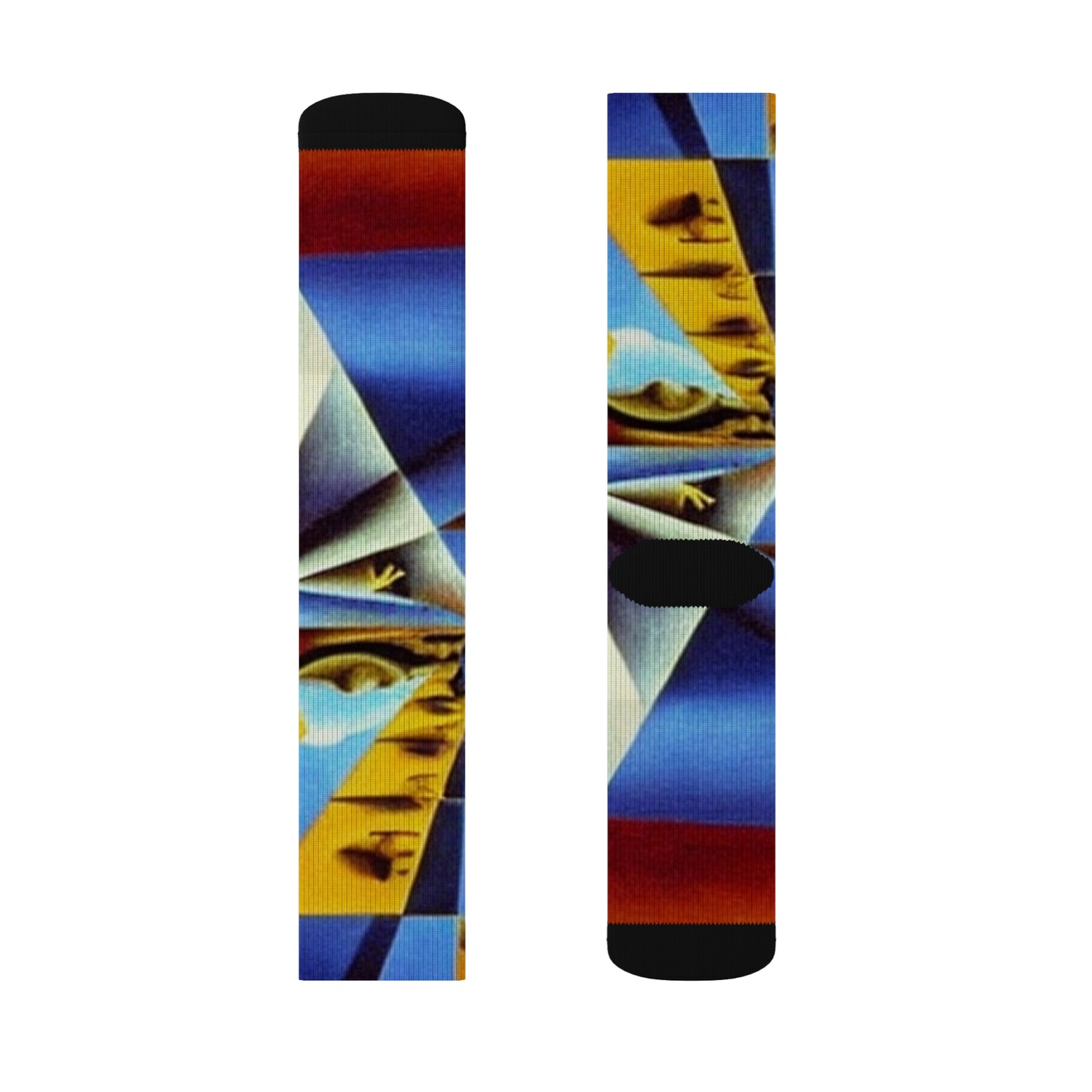 'Blue & Yellow' Sublimation Socks