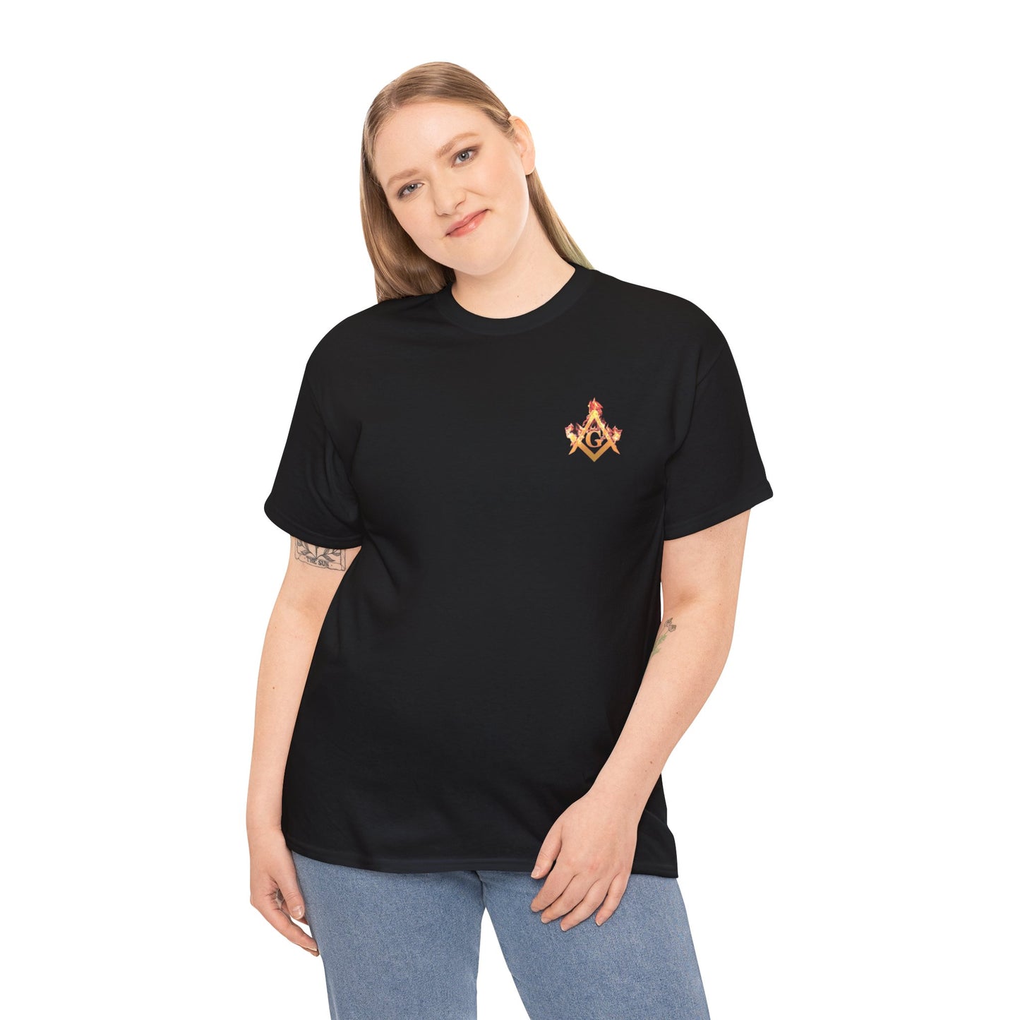 'Freemason fire shirt' Unisex Heavy Cotton Tee