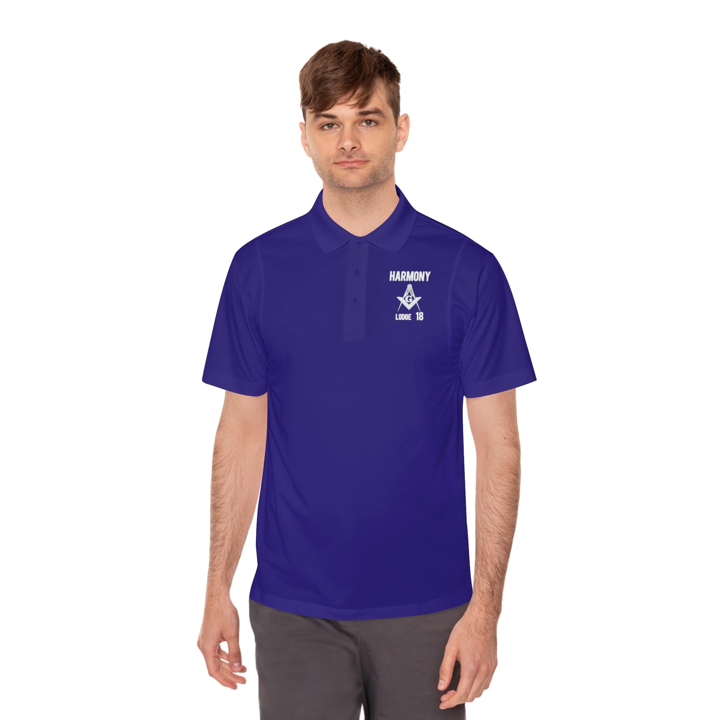 'Harmony Lodge 18' Men's Sport Polo Shirt