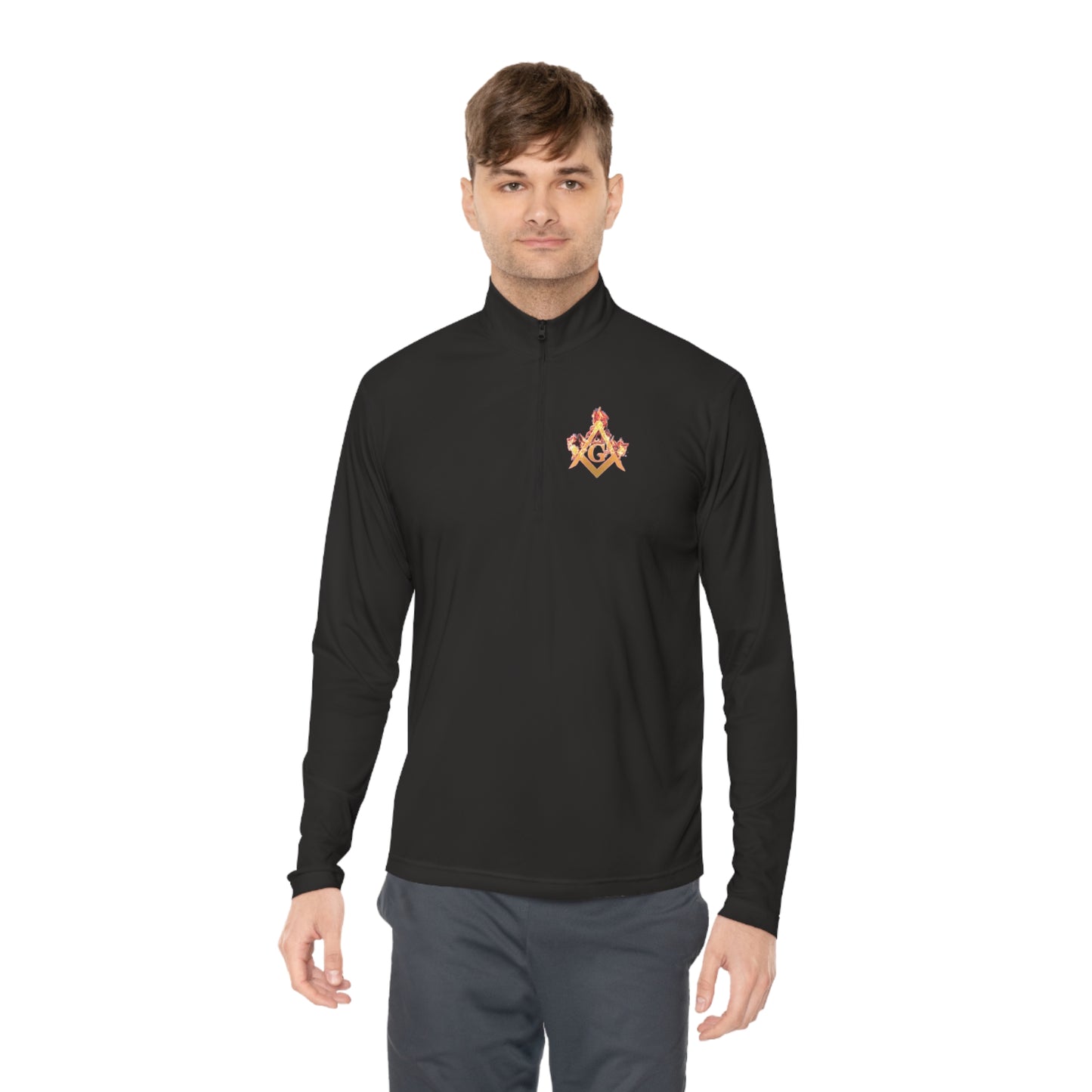 'Freemason fire' Unisex Quarter-Zip Pullover