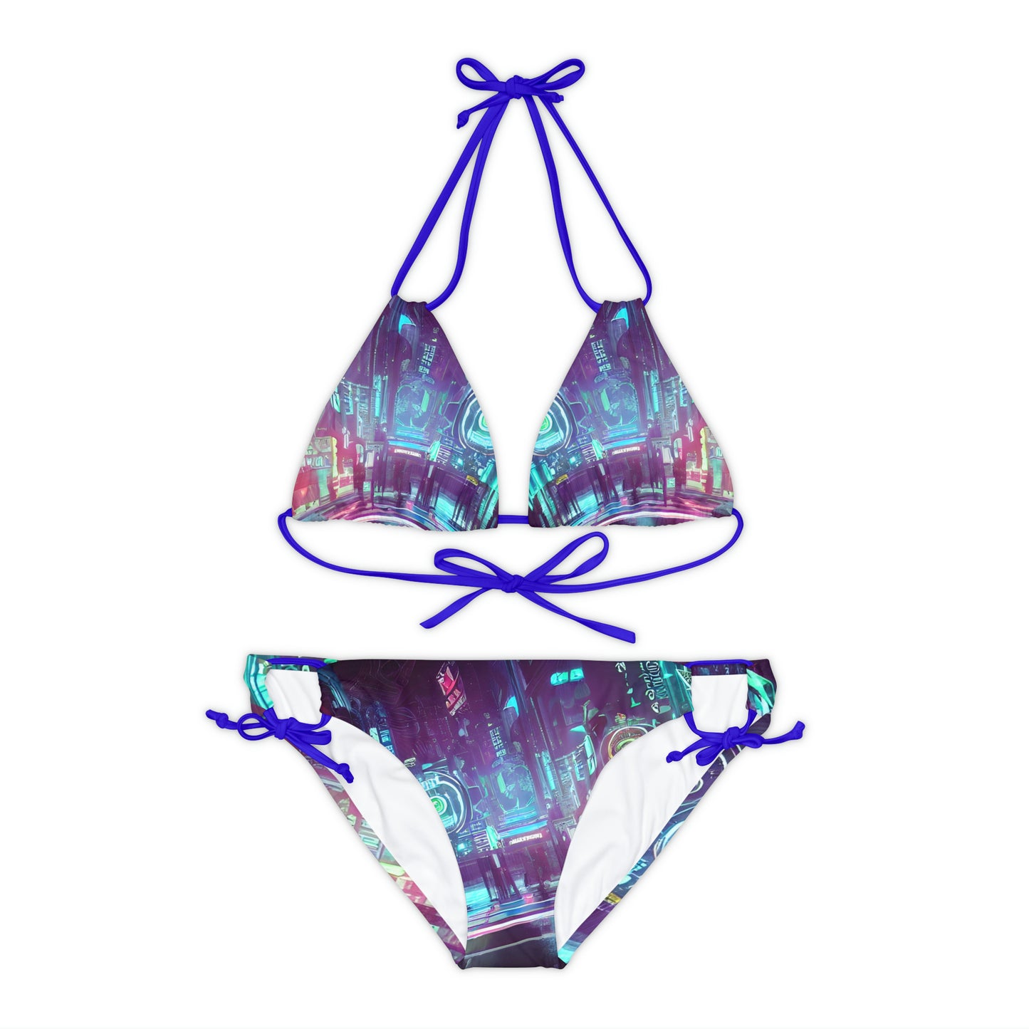 'The City' Strappy Bikini Set (AOP)