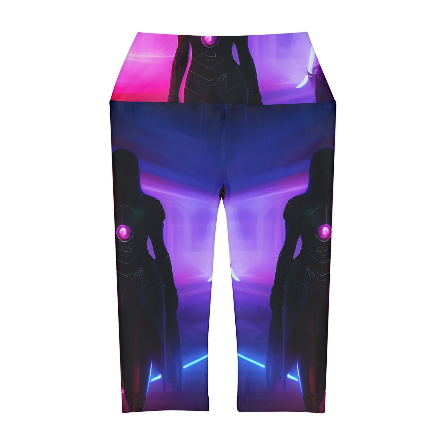 'Laser Tag' Yoga Capri Leggings (AOP)