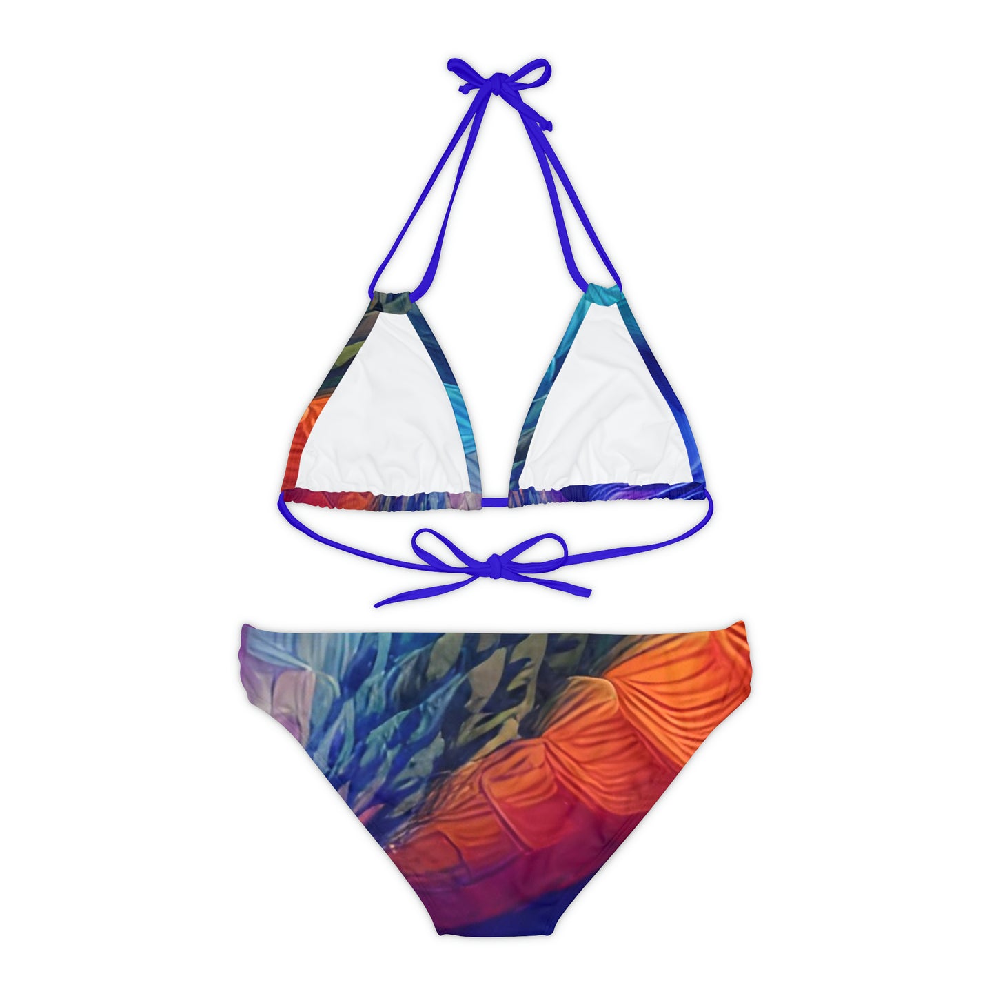 'Terrestrial Mermaid' Strappy Bikini Set (AOP)