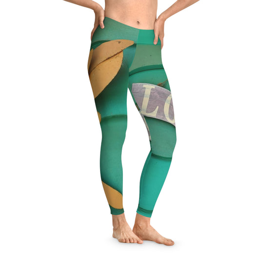 'Love' Stretchy Leggings (AOP)
