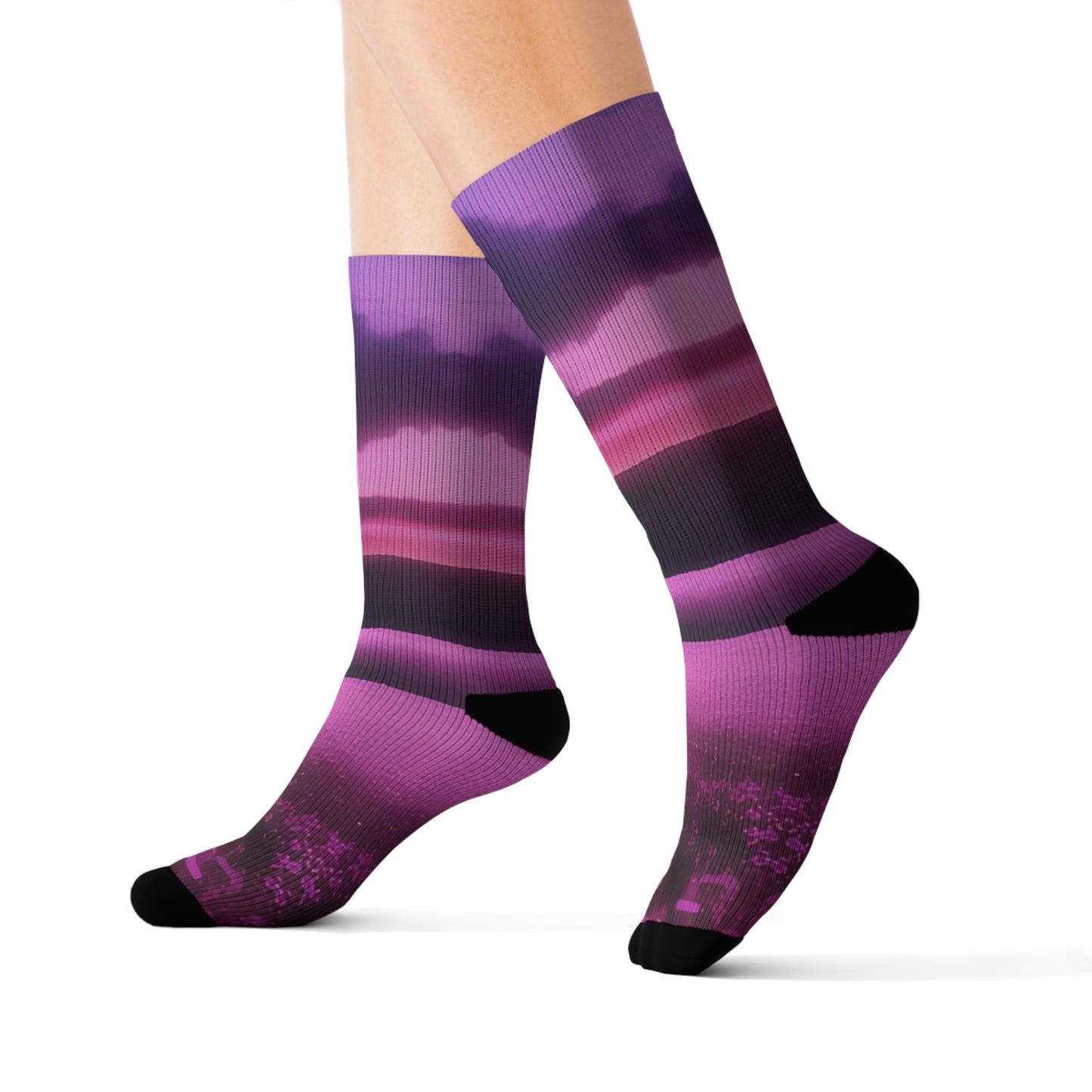 'Purple Power' Sublimation Socks