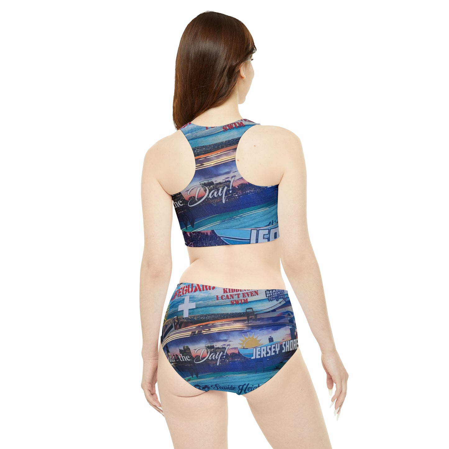 'NJ Shore' Sporty Bikini Set (AOP)