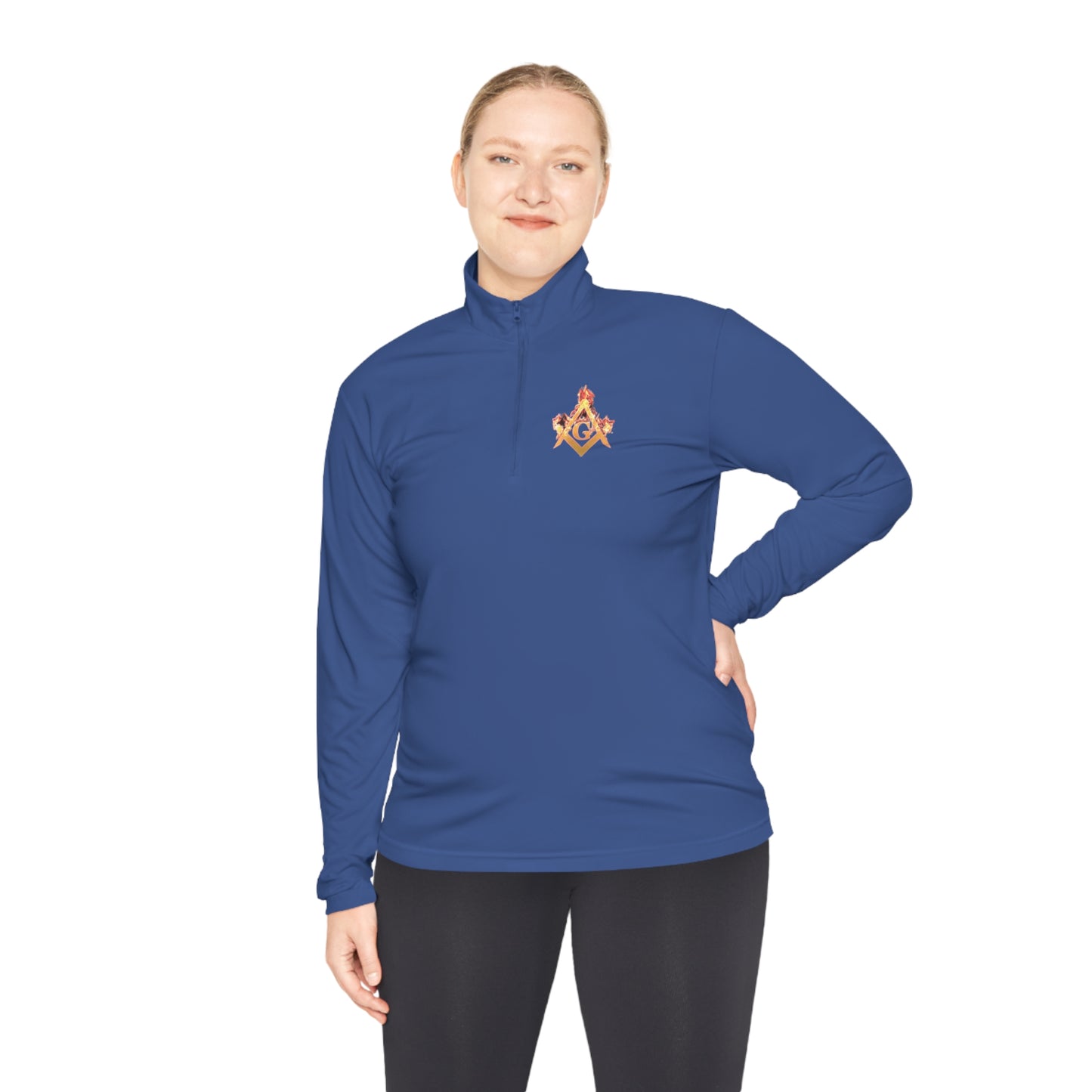 'Freemason fire' Unisex Quarter-Zip Pullover