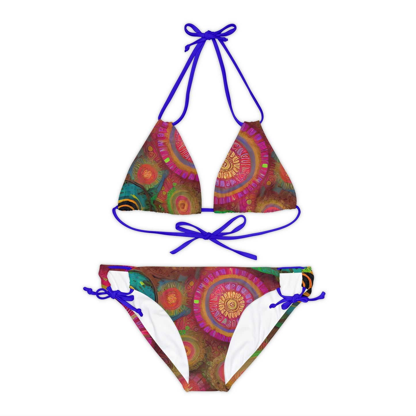 'Wheel' Strappy Bikini Set (AOP)