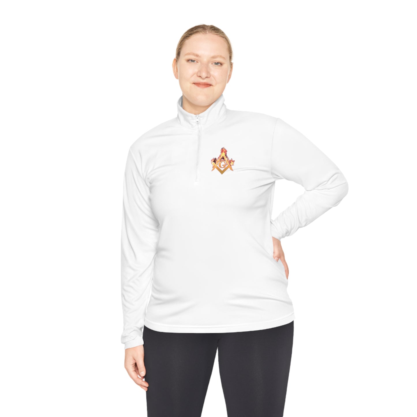 'Freemason fire' Unisex Quarter-Zip Pullover