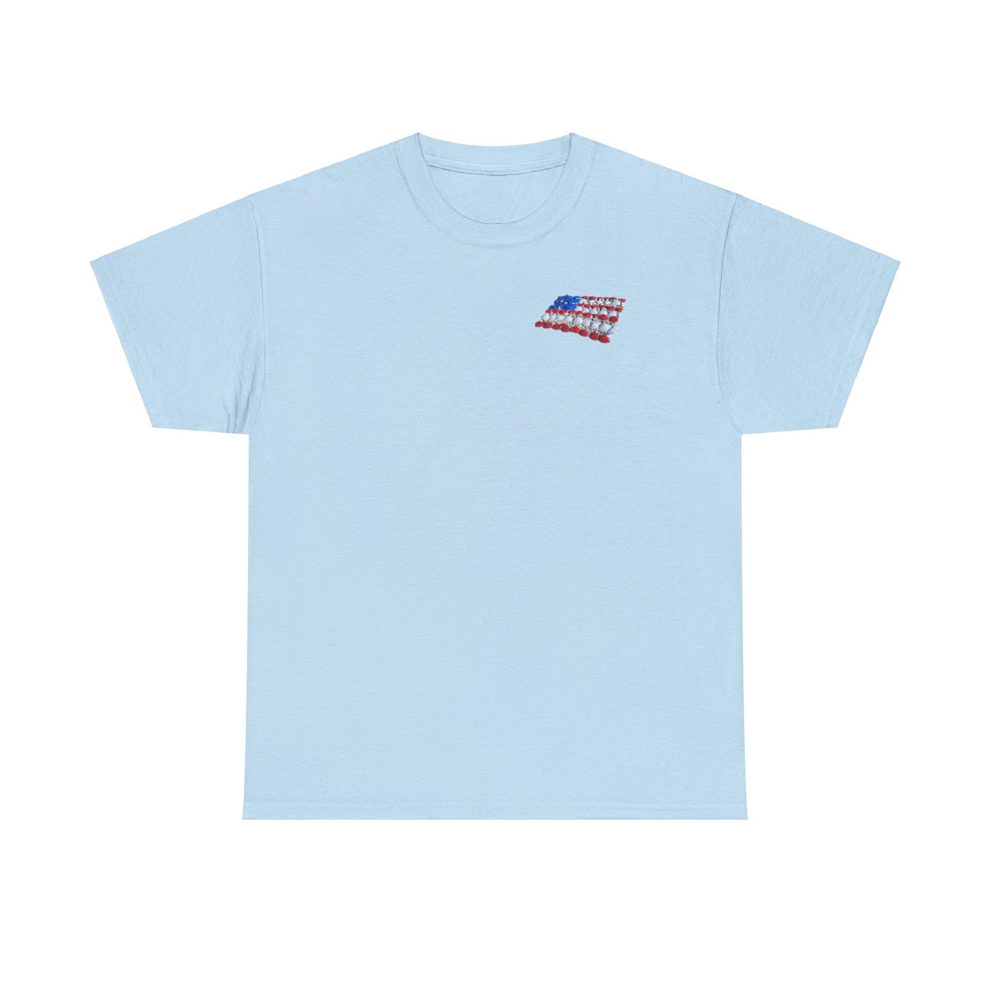 'seashell American flag shirt' Unisex Heavy Cotton Tee