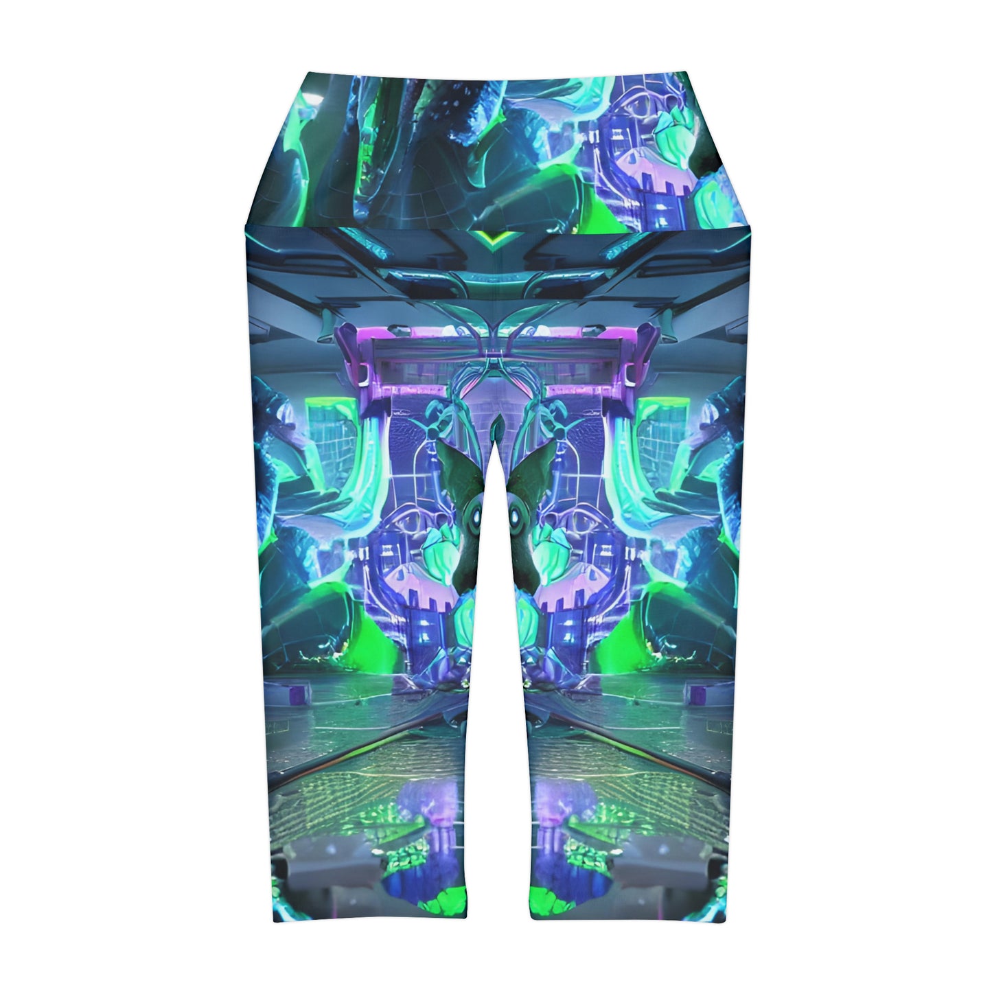 'A.I. Fun House' Yoga Capri Leggings (AOP)