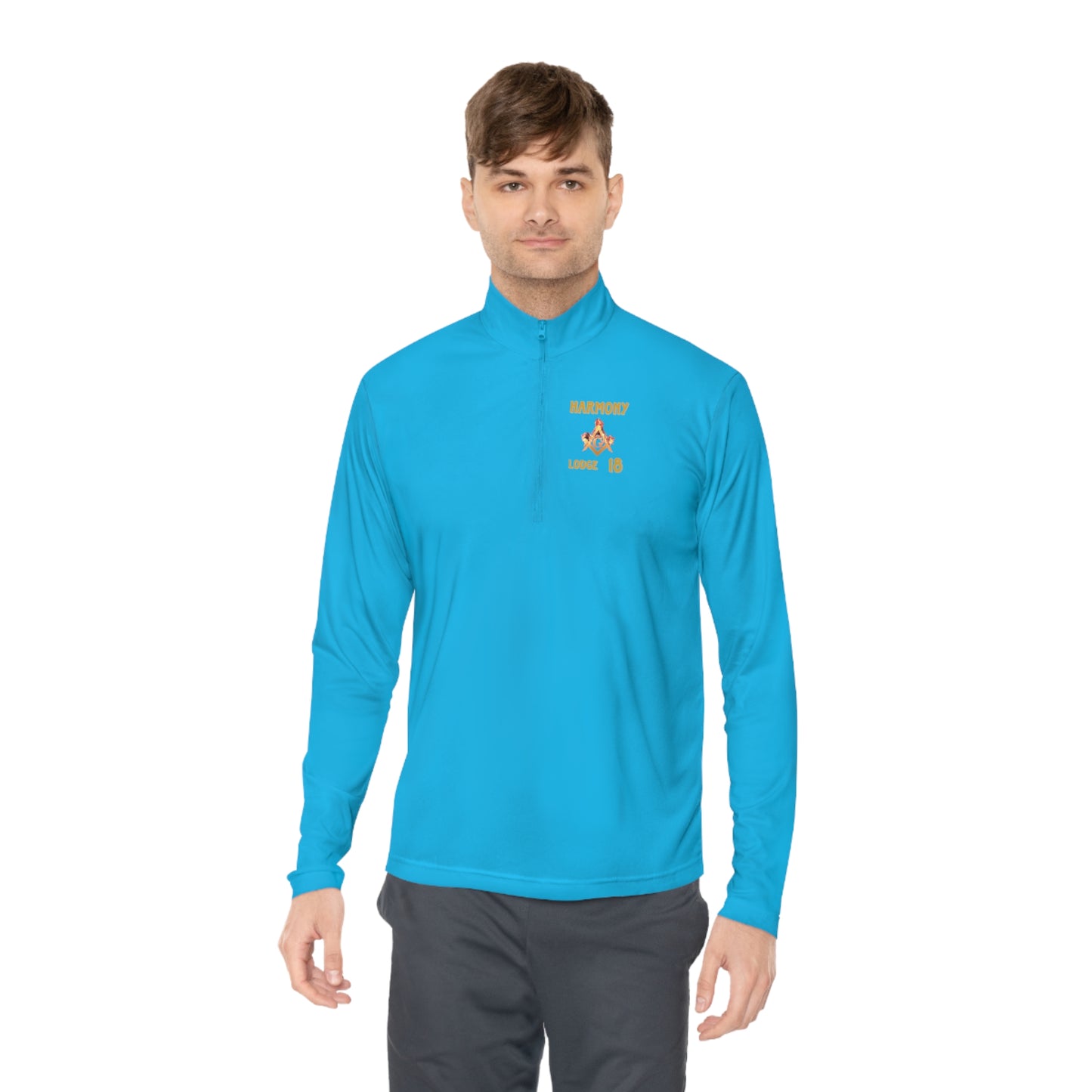 'Harmony Lodge 18 fire shirt' Unisex Quarter-Zip Pullover