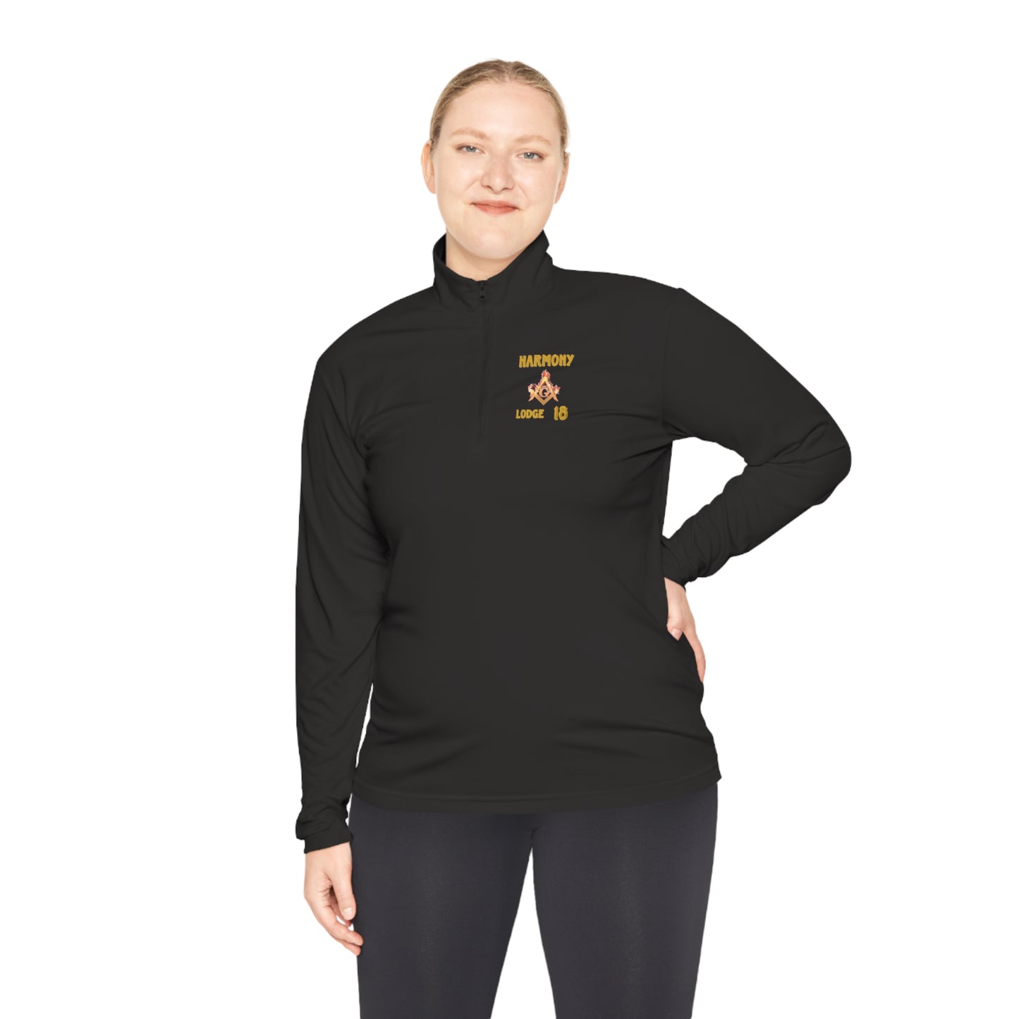 'Harmony Lodge 18 fire shirt' Unisex Quarter-Zip Pullover