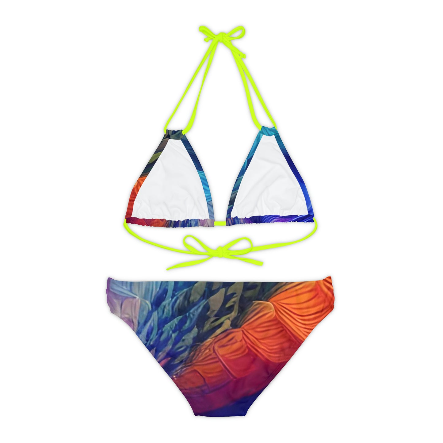 'Terrestrial Mermaid' Strappy Bikini Set (AOP)