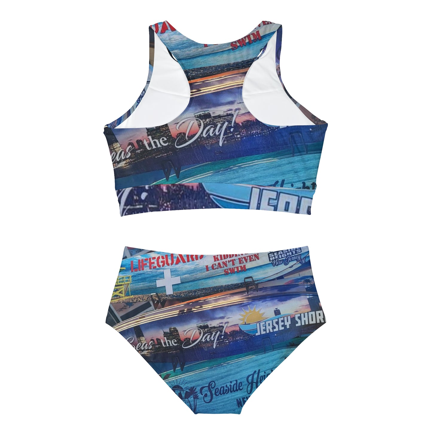 'NJ Shore' Sporty Bikini Set (AOP)