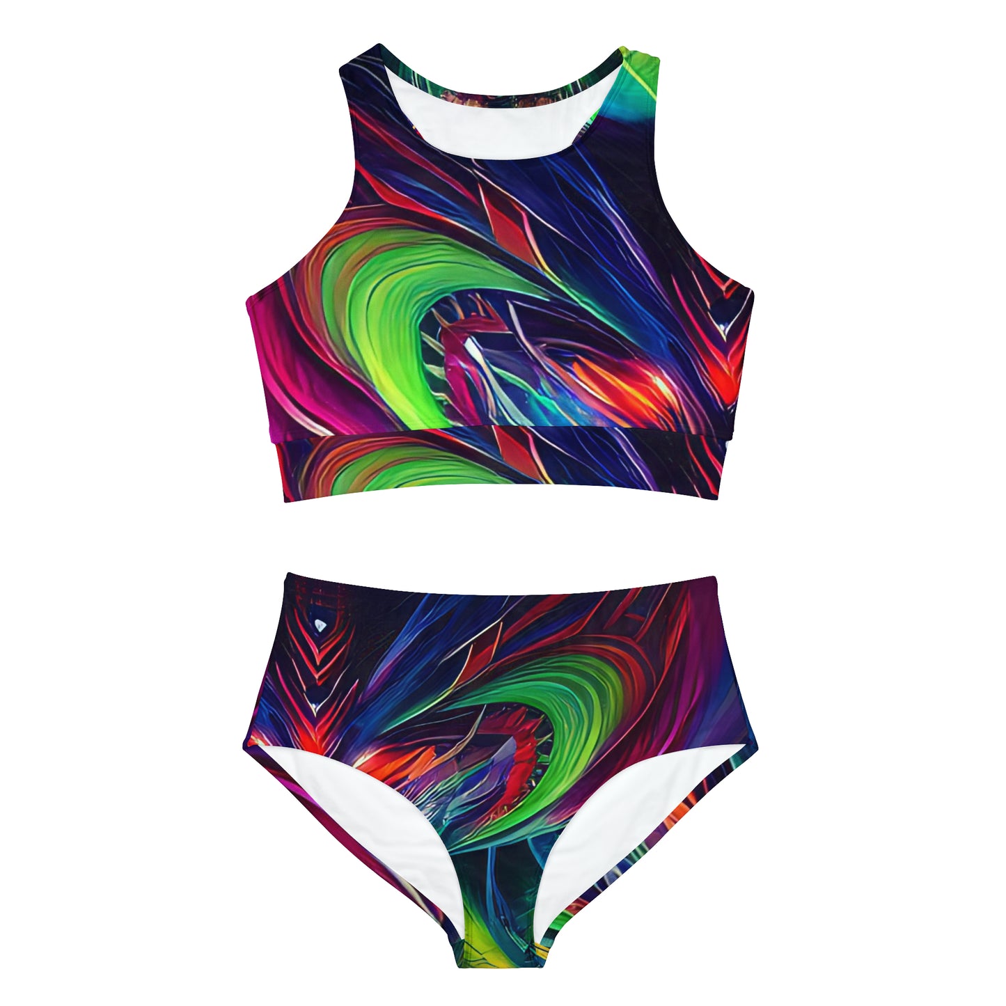 'Rings of Strength' Sporty Bikini Set (AOP)
