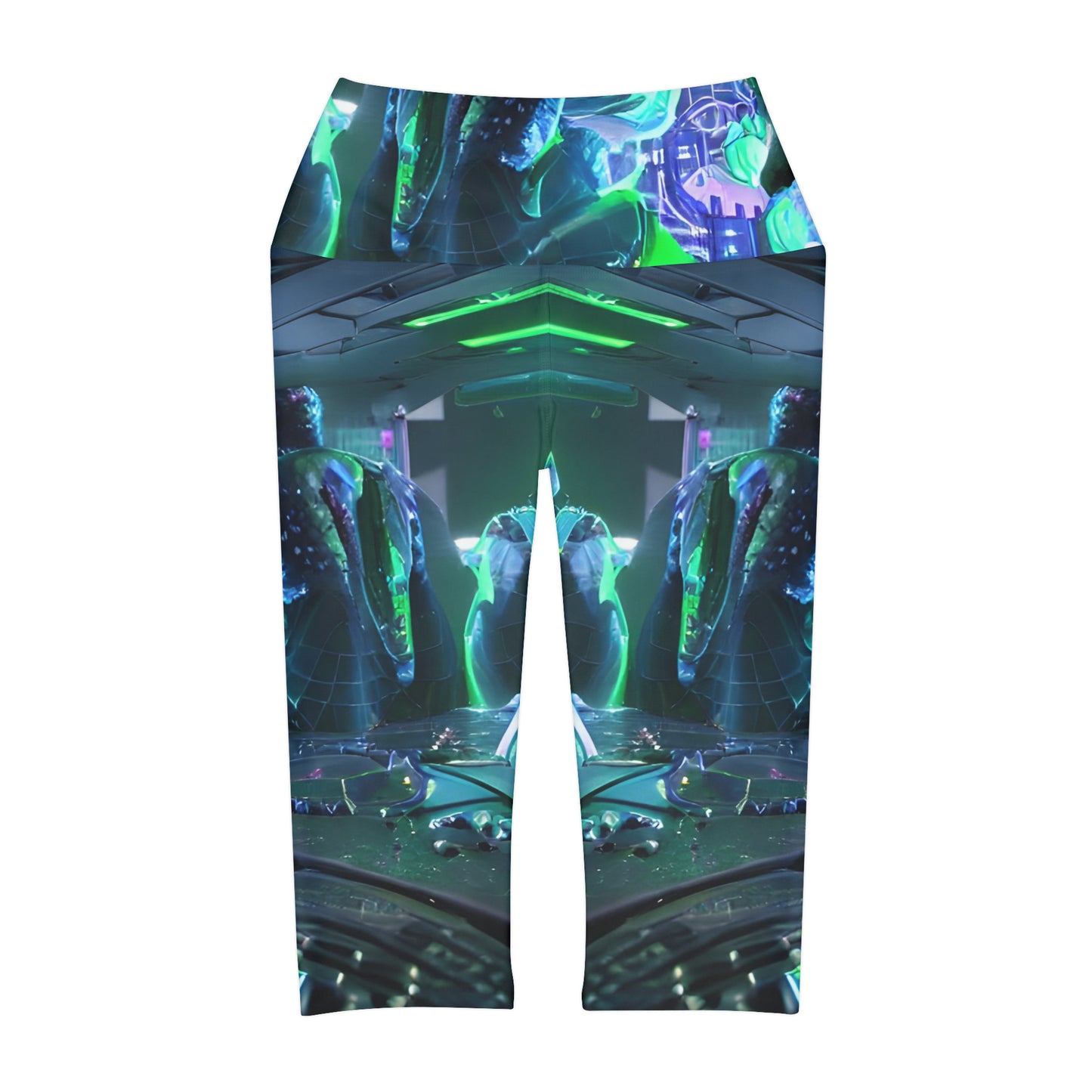 'A.I. Fun House' Yoga Capri Leggings (AOP)