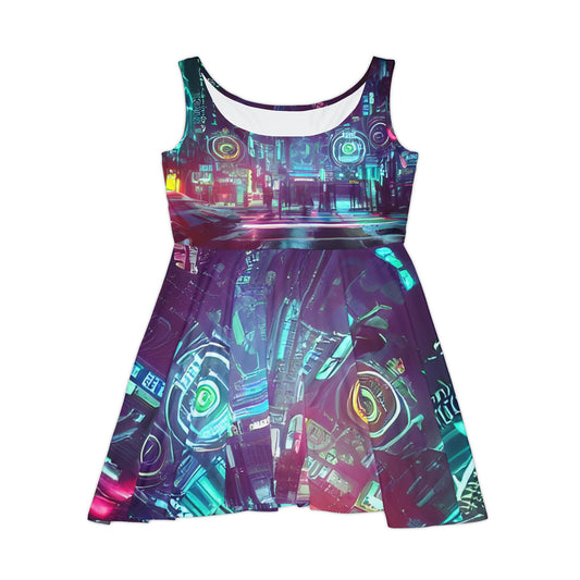 'The City' Women's Skater Dress (AOP)