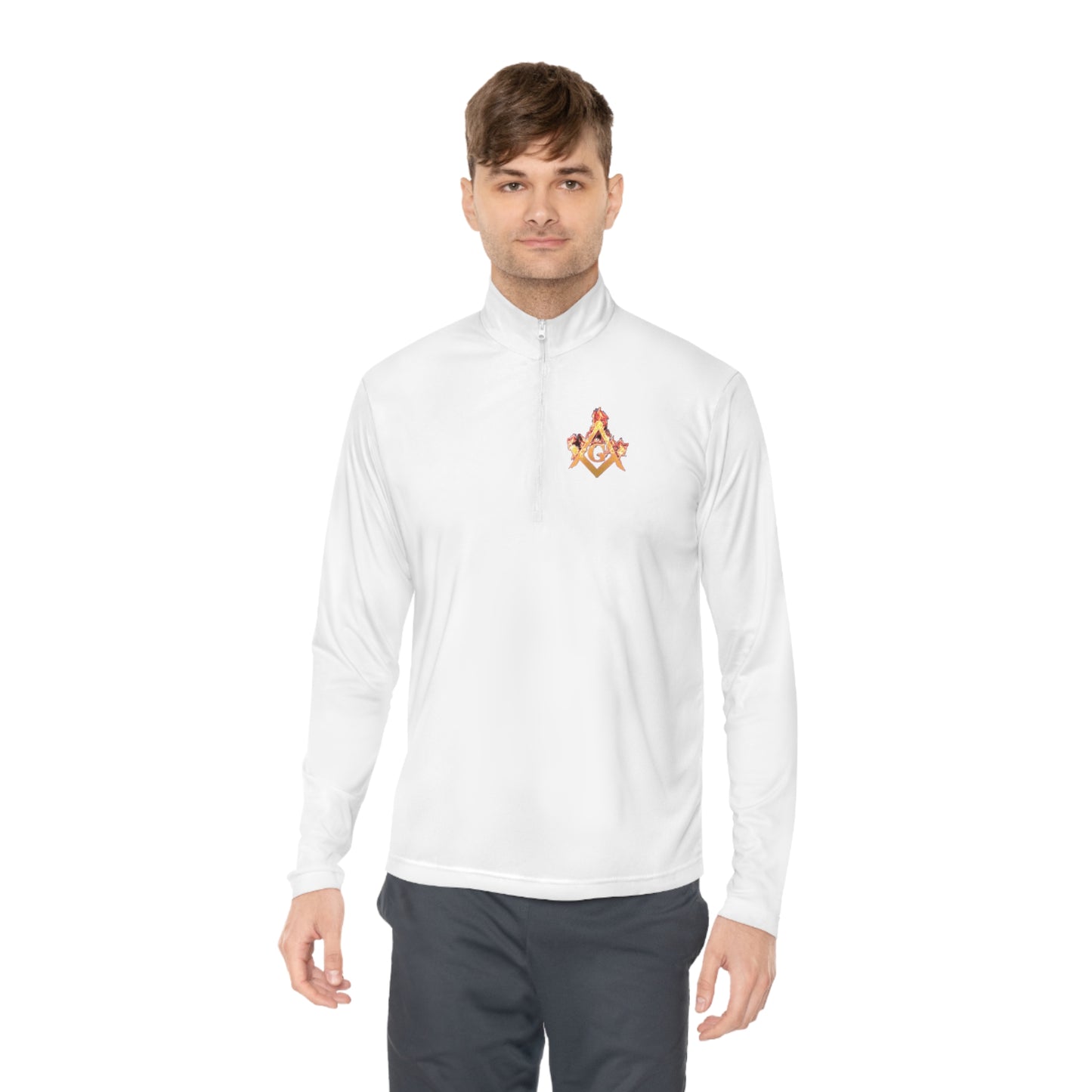 'Freemason fire' Unisex Quarter-Zip Pullover