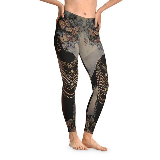 'Jeweled Goddesses' Stretchy Leggings (AOP)