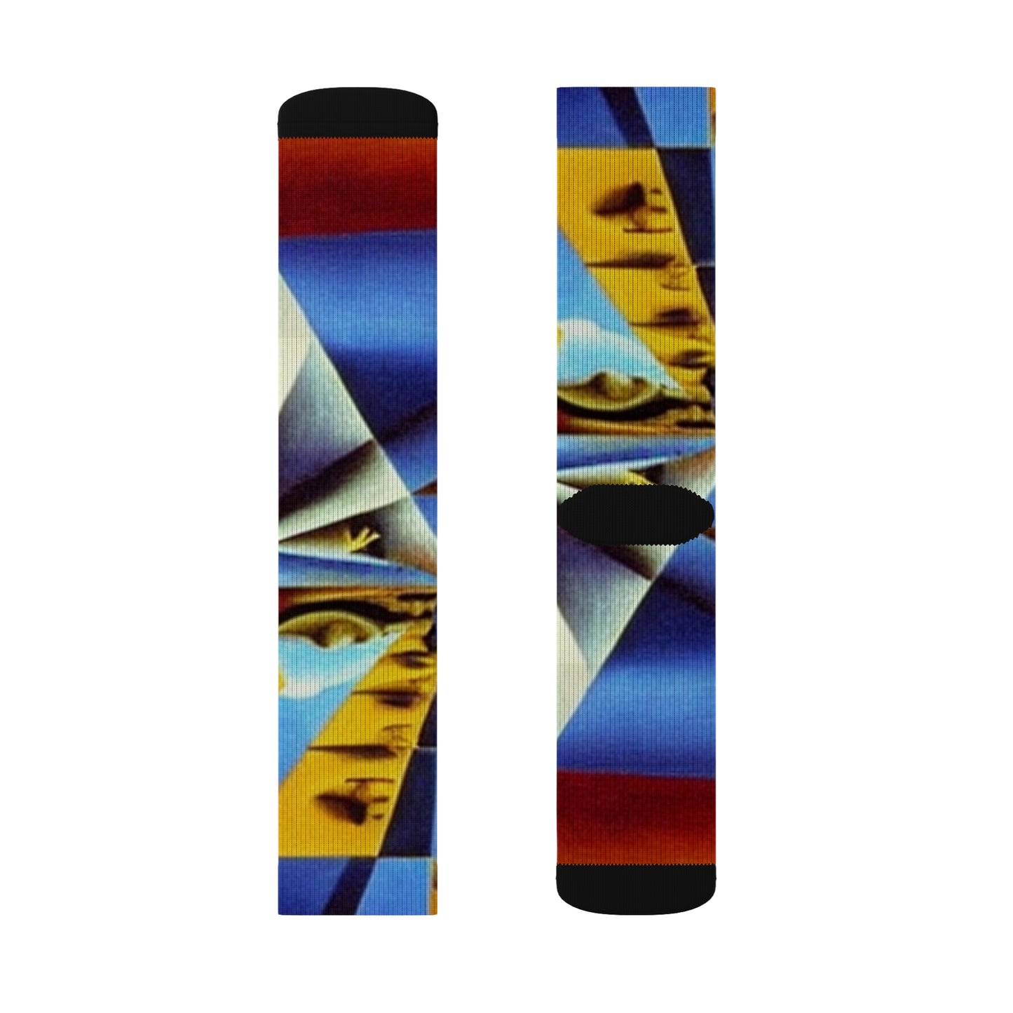 'Blue & Yellow' Sublimation Socks