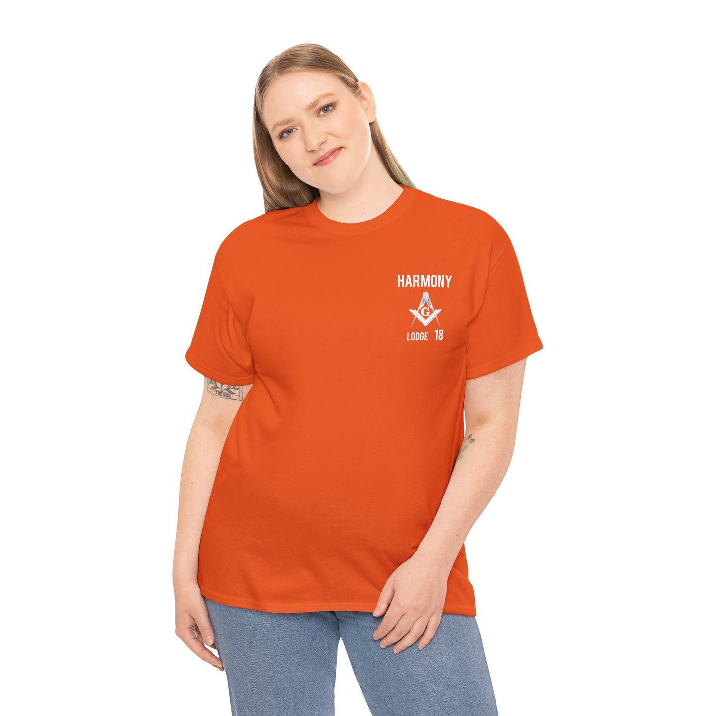 'Harmony lodge 18' Unisex Heavy Cotton Tee