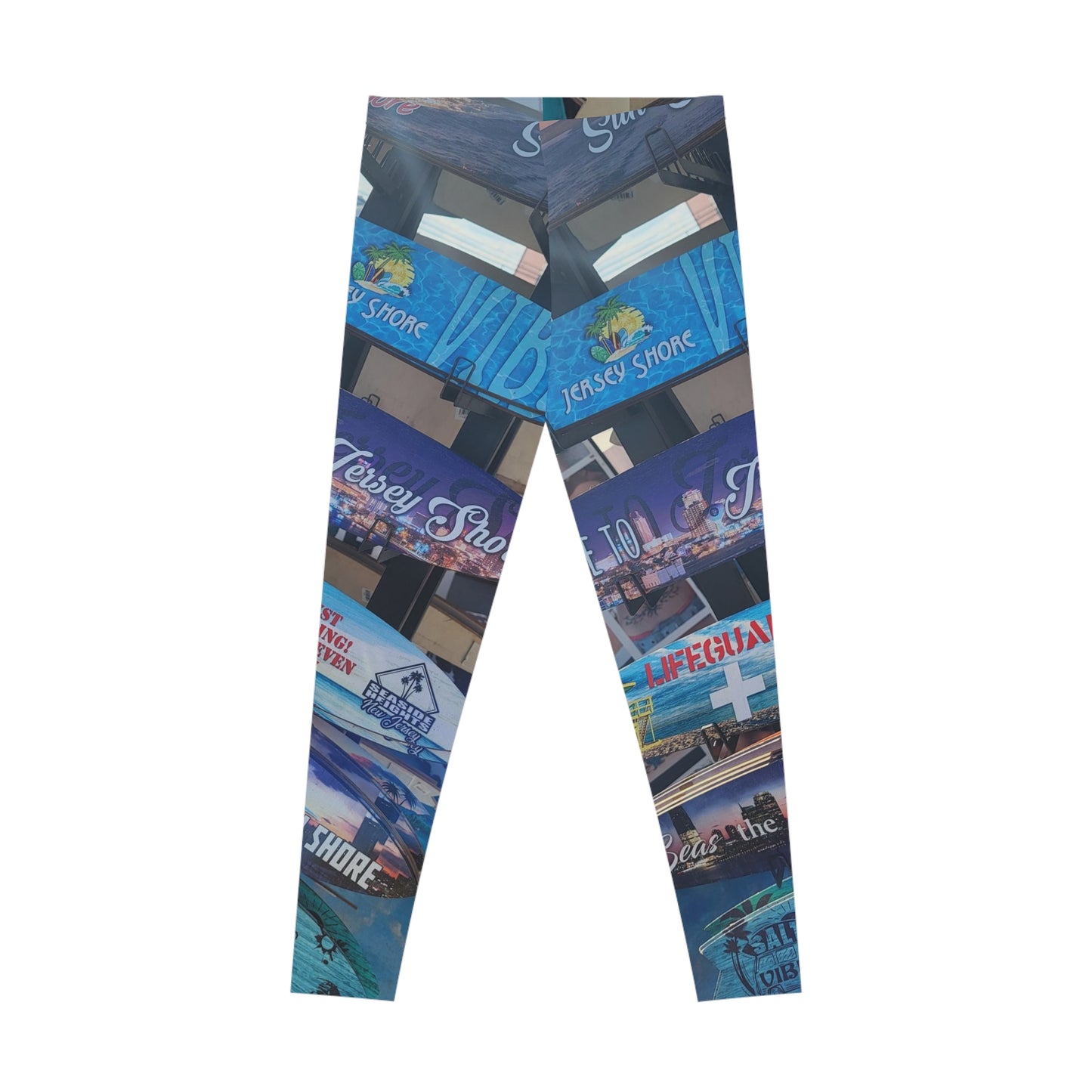 'NJ Shore' Stretchy Leggings (AOP)