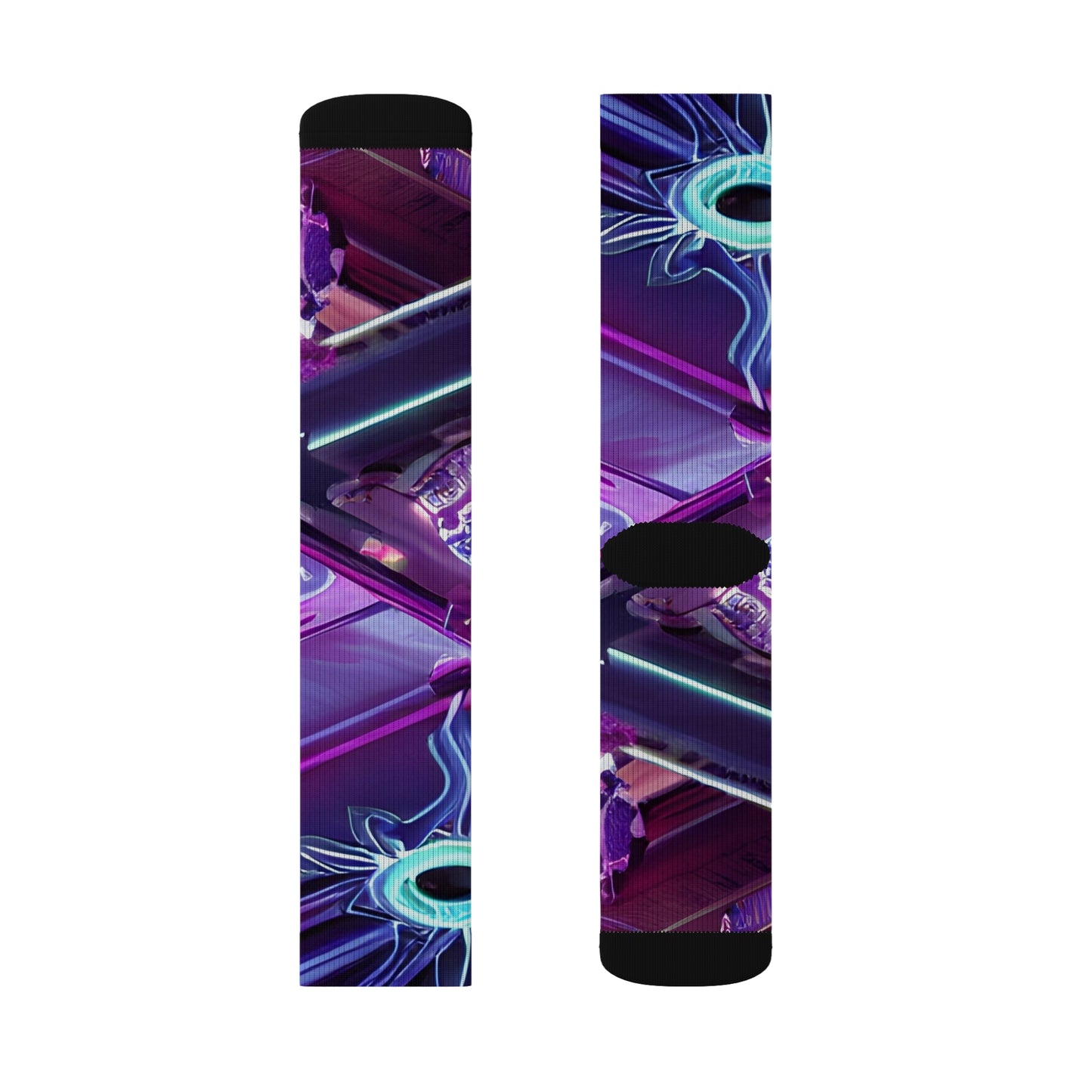 'Electric Flower' Sublimation Socks