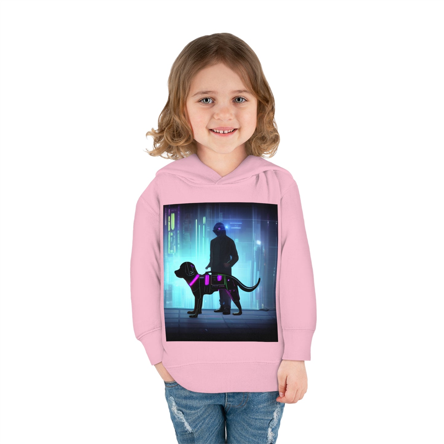 'Quinn the Dog' Toddler Pullover Fleece Hoodie
