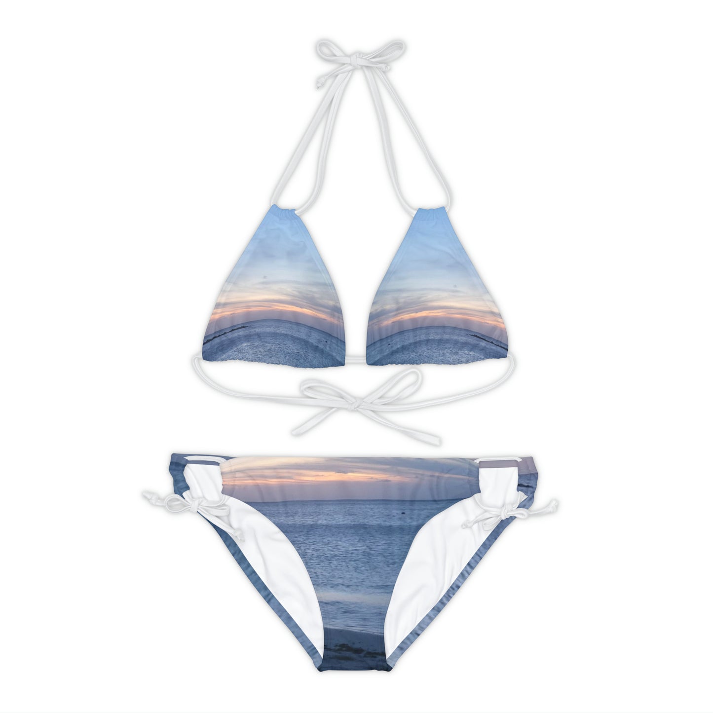 'Arubian Ocean Sunset' Strappy Bikini Set (AOP)