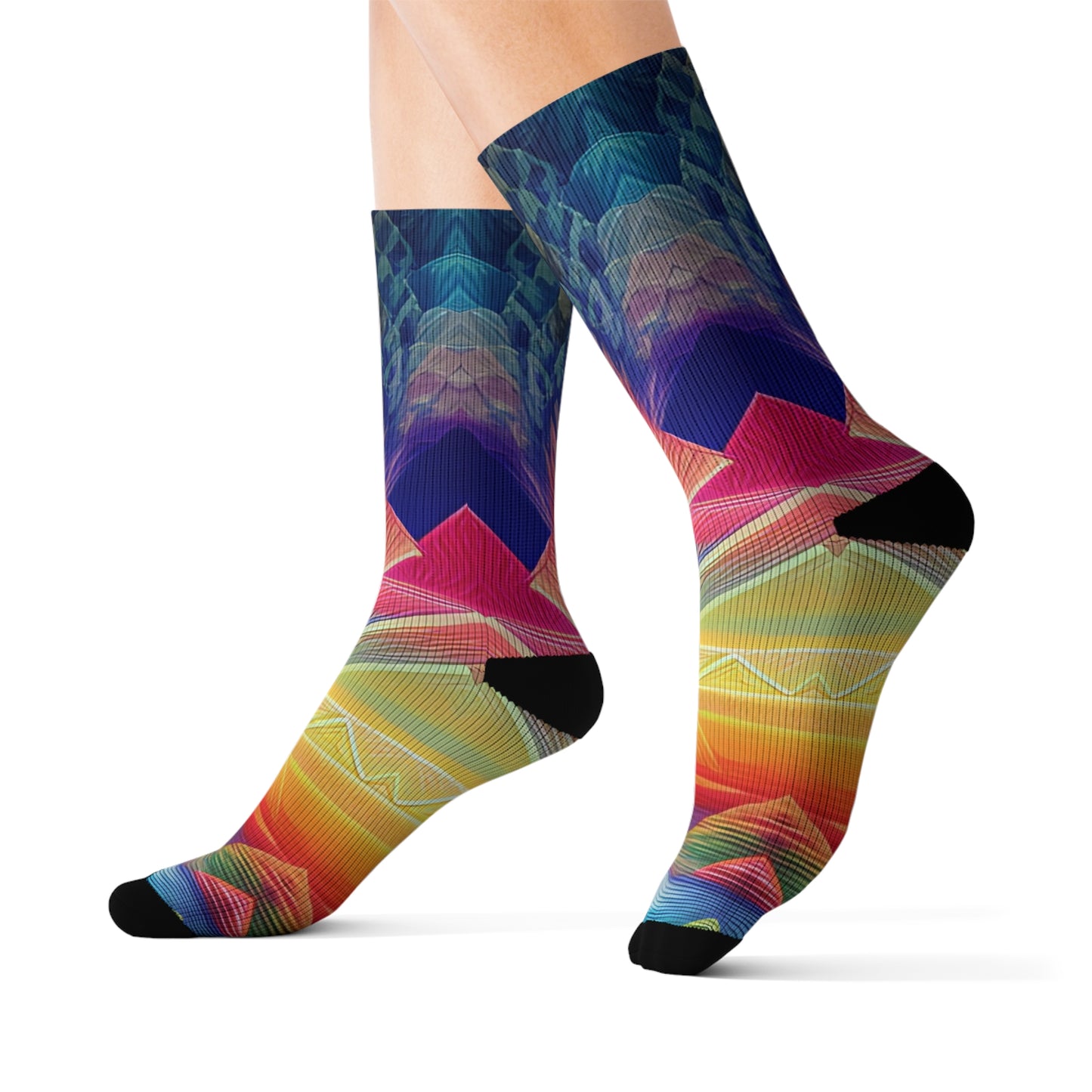 'Terrestrial Mountains' Sublimation Socks