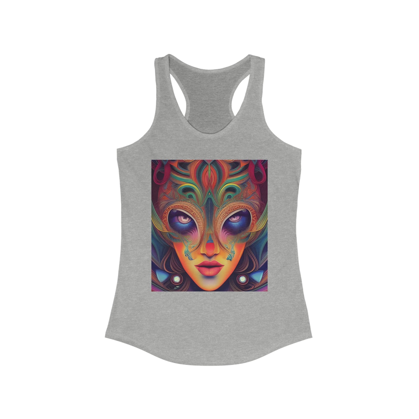 'Mardi Gras' Women's Ideal Racerback Tank