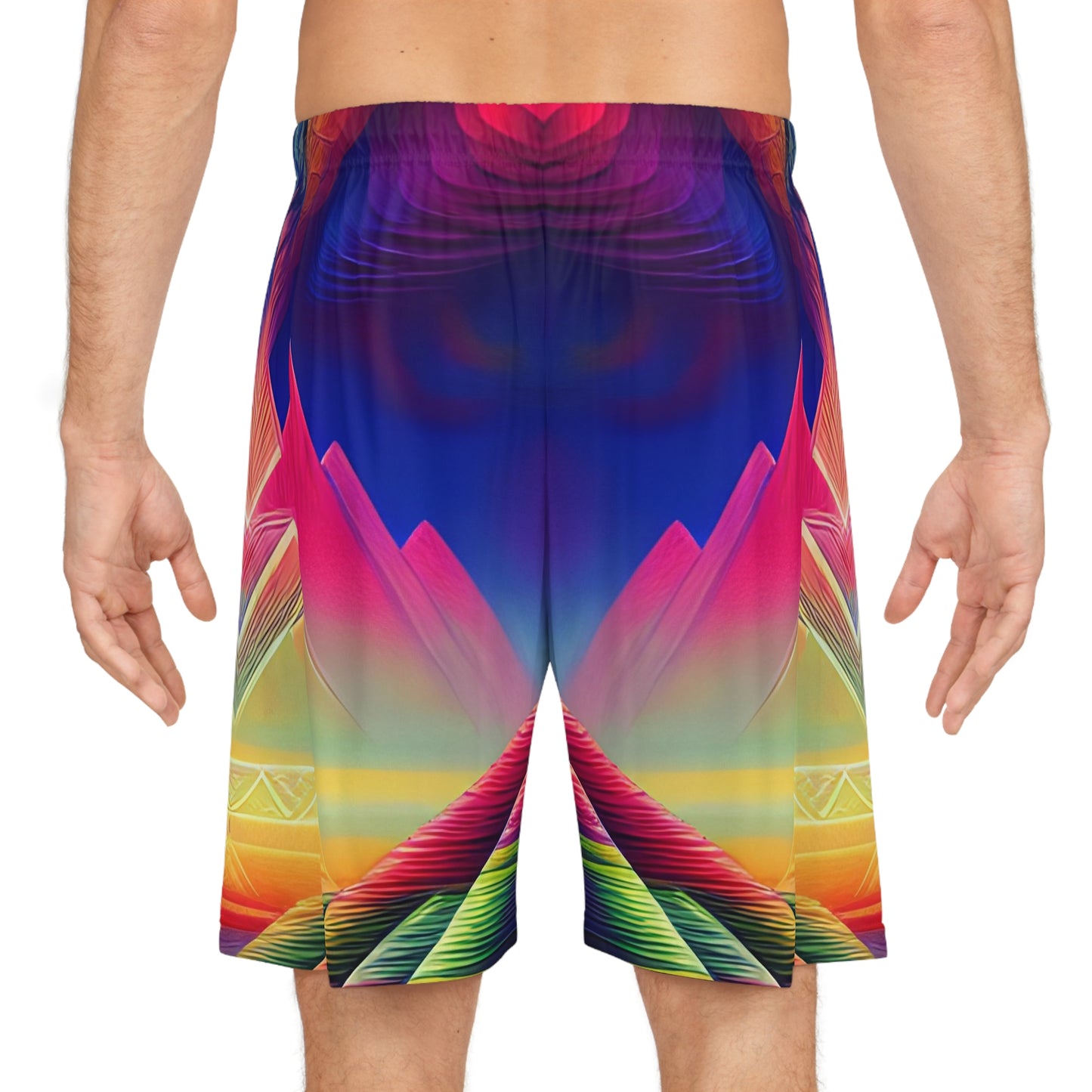 'Terrestrial Mountain' Basketball Shorts (AOP)