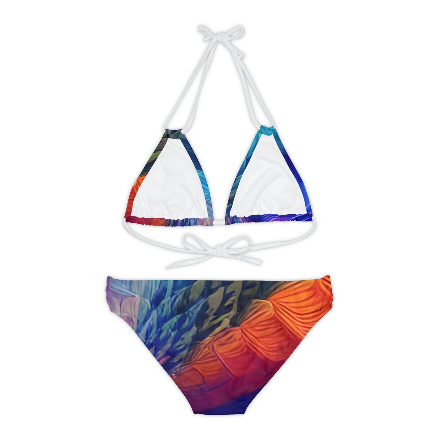 'Terrestrial Mermaid' Strappy Bikini Set (AOP)